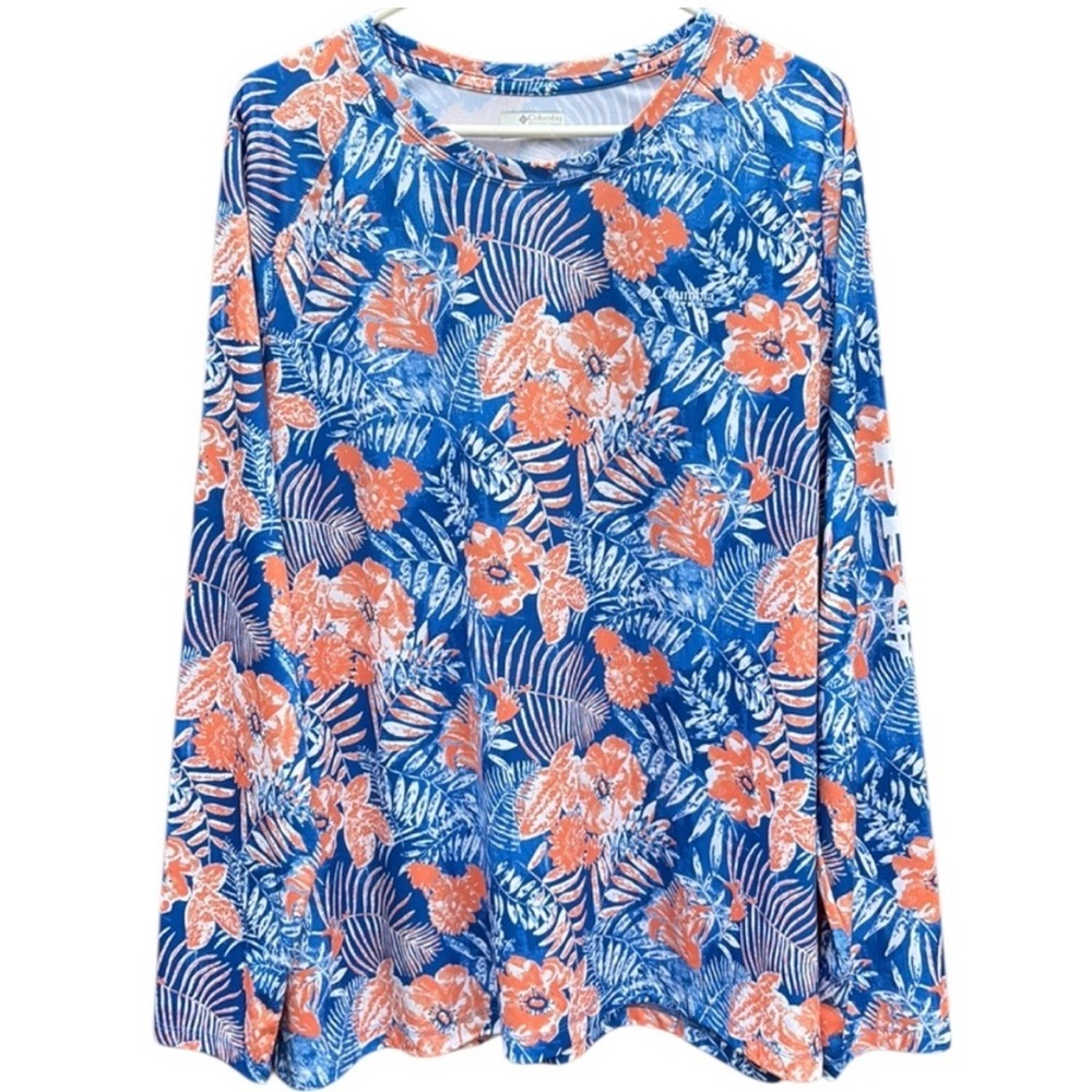 Like New Columbia Stretch Long Sleeve
Floral Top Size 3X